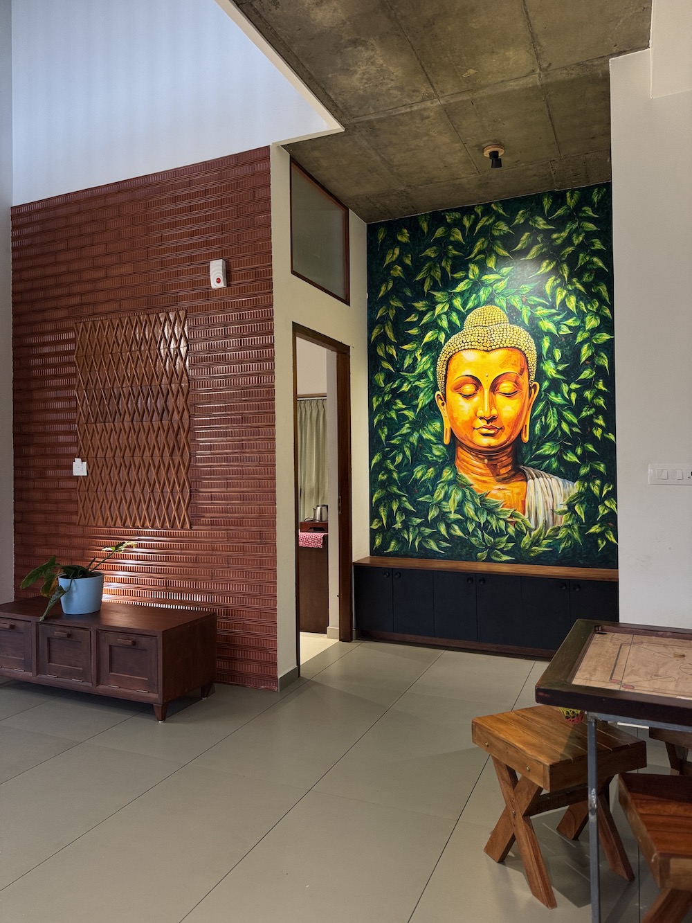 Buddha mural interior